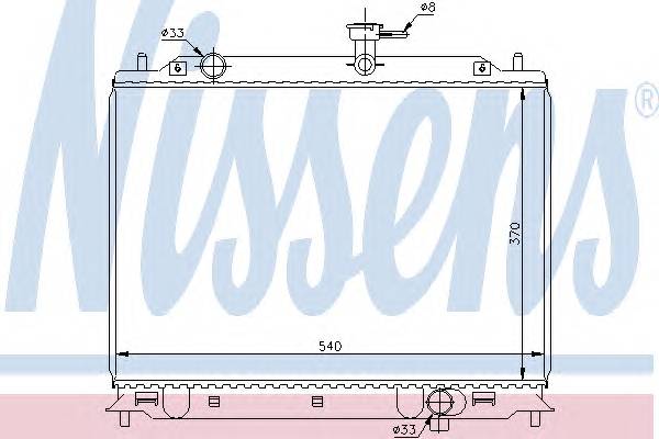 NISSENS 66666 Радиатор, охлаждение двига