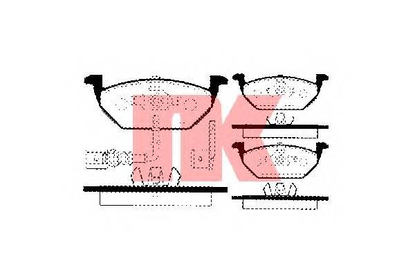 NK 224745 Комплект тормозных колодок