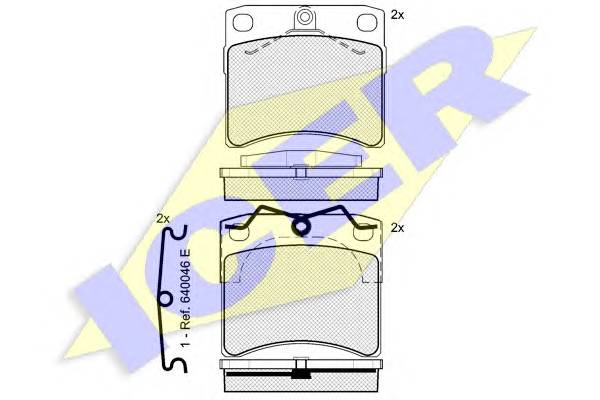 ICER 141168 Комплект тормозных колодок