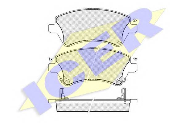 ICER 181513 Комплект тормозных колодок...