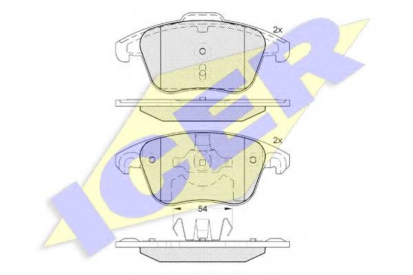 ICER 181866-200 Комплект тормозных колодок