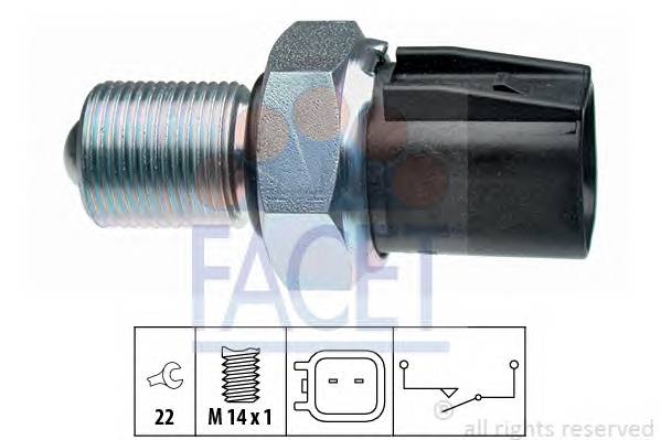 FACET 7.6265 Выключатель, фара заднего х