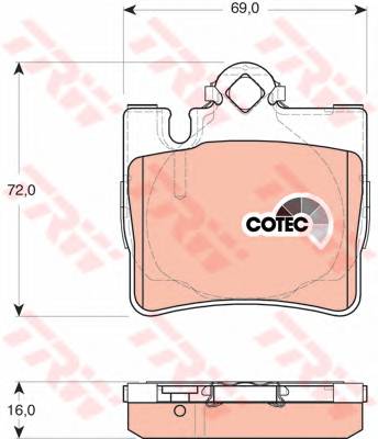 TRW GDB1455 Комплект тормозных колодок... TRW GDB1455 Комплект тормозных колодок...