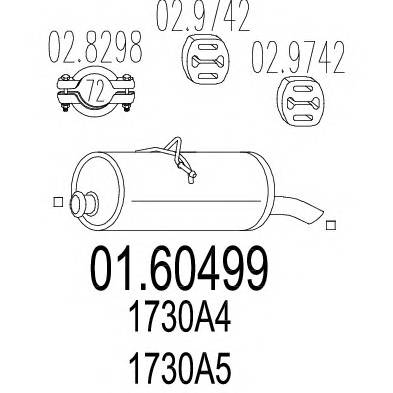 MTS 01.60499 Глушитель выхлопных газов 
