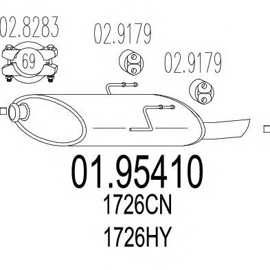 MTS 01.95410 Глушитель выхлопных газов 