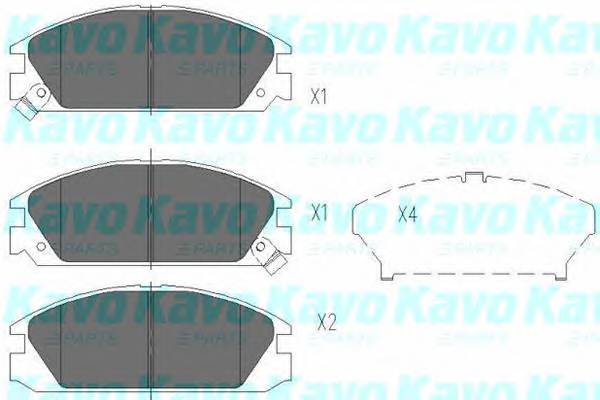 KAVO PARTS KBP-2020 Комплект тормозных колодок