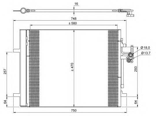 NRF 35884 Конденсатор, кондиціонер NRF 35884 Конденсатор, кондиціонер