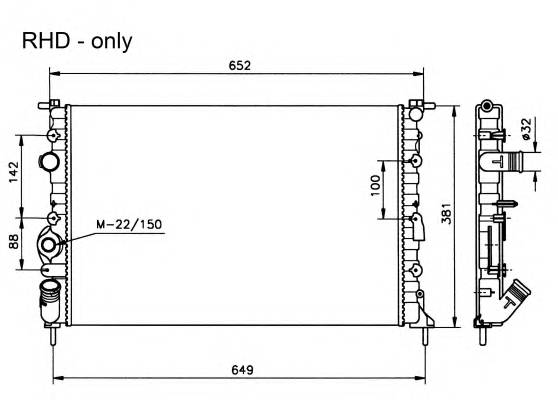NRF 58025 Радиатор, охлаждение двига