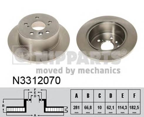 NIPPARTS N3312070 Тормозной диск NIPPARTS N3312070 Тормозной диск
