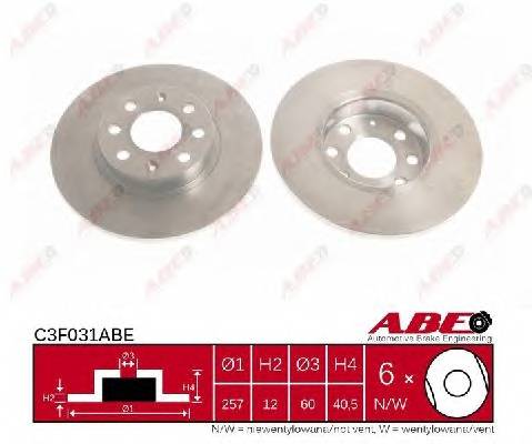 ABE C3F031ABE Гальмівний диск ABE C3F031ABE Гальмівний диск