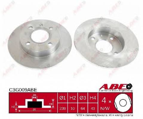ABE C3G009ABE Гальмівний диск ABE C3G009ABE Гальмівний диск