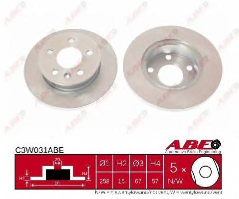 ABE C3W031ABE Тормозной диск