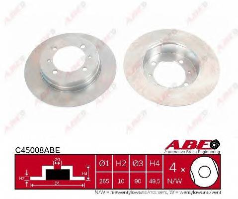ABE C45008ABE Гальмівний диск ABE C45008ABE Гальмівний диск