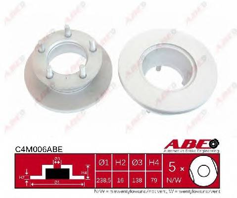 ABE C4M006ABE Тормозной диск ABE C4M006ABE Тормозной диск