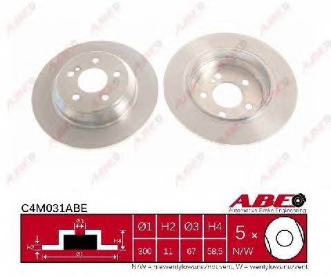 ABE C4M031ABE Тормозной диск ABE C4M031ABE Тормозной диск