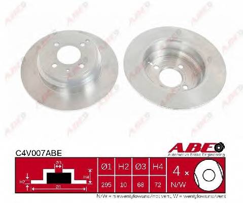 ABE C4V007ABE Тормозной диск ABE C4V007ABE Тормозной диск