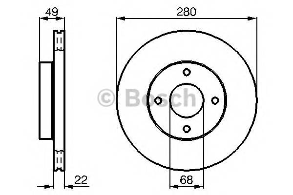 BOSCH 0 986 478 728 Тормозной диск BOSCH 0 986 478 728 Тормозной диск