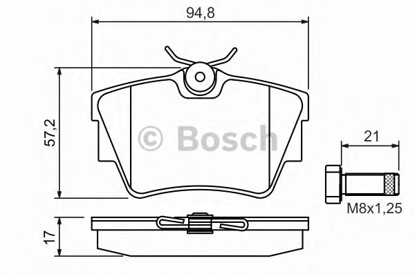 BOSCH 0 986 494 040 Комплект тормозных колодок