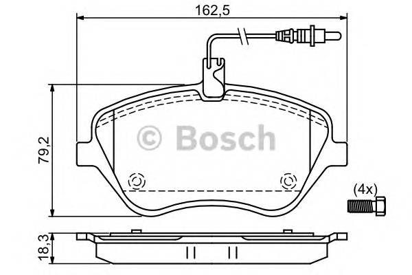 BOSCH 0 986 494 098 Комплект тормозных колодок