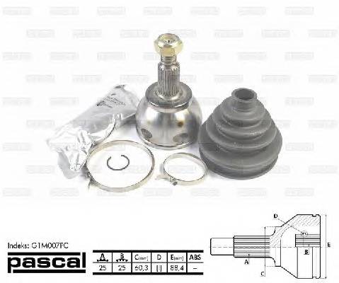 PASCAL G1M007PC Шарнирный комплект, привод... PASCAL G1M007PC Шарнирный комплект, привод...