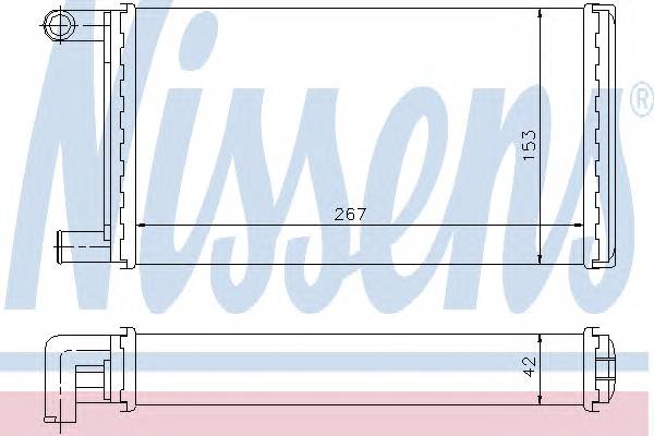 NISSENS 72004 Теплообменник, отопление с