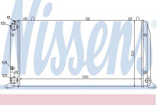 NISSENS 604361 Радиатор, охлаждение двига