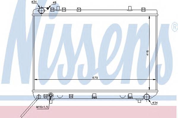 NISSENS 61668 Радиатор, охлаждение двига