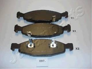 JAPANPARTS PA-097AF Комплект гальмівних колодо... JAPANPARTS PA-097AF Комплект гальмівних колодо...