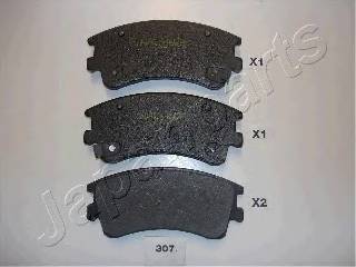 JAPANPARTS PA-307AF Комплект тормозных колодок... JAPANPARTS PA-307AF Комплект тормозных колодок...