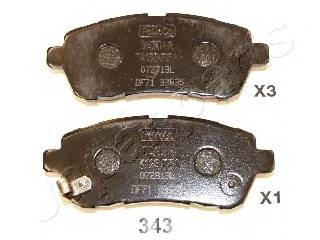 JAPANPARTS PA-343AF Комплект тормозных колодок... JAPANPARTS PA-343AF Комплект тормозных колодок...