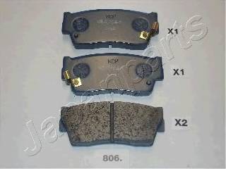 JAPANPARTS PA-806AF Комплект гальмівних колодо... JAPANPARTS PA-806AF Комплект гальмівних колодо...