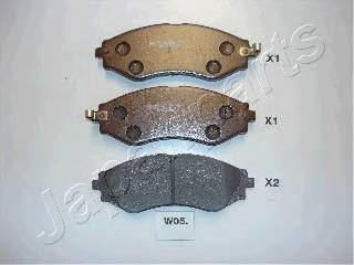 JAPANPARTS PA-W05AF Комплект тормозных колодок... JAPANPARTS PA-W05AF Комплект тормозных колодок...