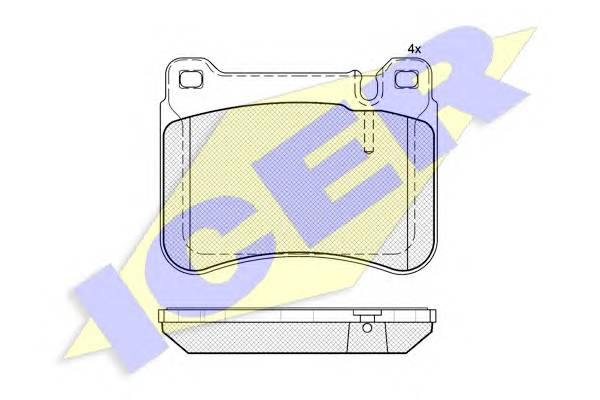 ICER 181769 Комплект тормозных колодок