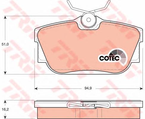 TRW GDB1325 Комплект тормозных колодок