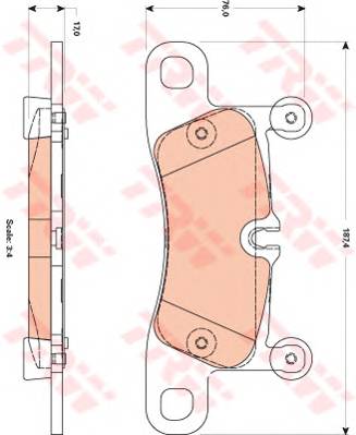TRW GDB1875 Комплект тормозных колодок