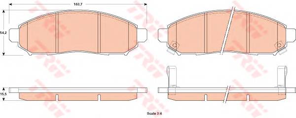 TRW GDB3520 Комплект тормозных колодок