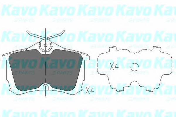 KAVO PARTS KBP-2011 Комплект гальмівних колодо... KAVO PARTS KBP-2011 Комплект гальмівних колодо...