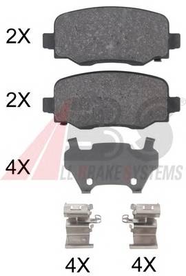 A.B.S. 35039 KLOCKI HAMULC. FIAT 500X  14- TYL