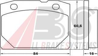 A.B.S. 36080 Комплект тормозных колодок