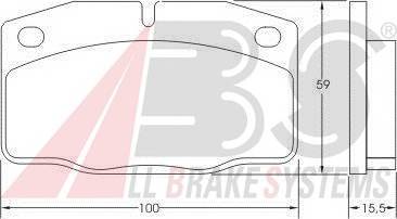A.B.S. 36145 Комплект тормозных колодок