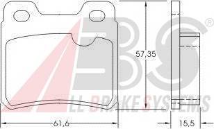 A.B.S. 36694 Комплект тормозных колодок