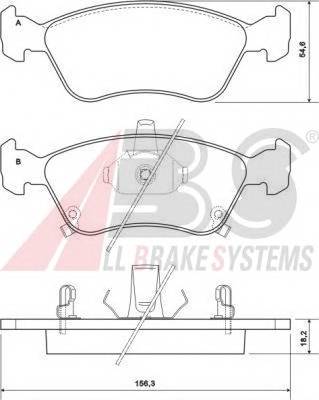 A.B.S. 37029 Комплект тормозных колодок