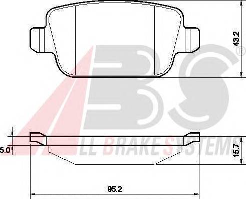 A.B.S. 37561 Комплект тормозных колодок