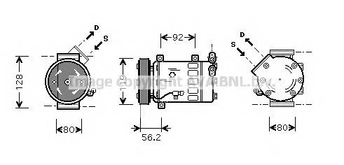 AVA QUALITY COOLING CNAK237 Компресор, кондиціонер AVA QUALITY COOLING CNAK237 Компресор, кондиціонер