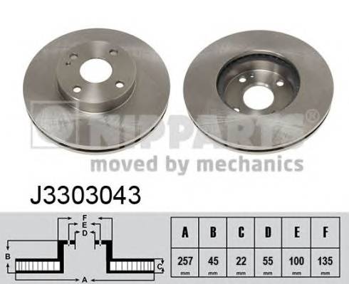 NIPPARTS J3303043 Тормозной диск NIPPARTS J3303043 Тормозной диск