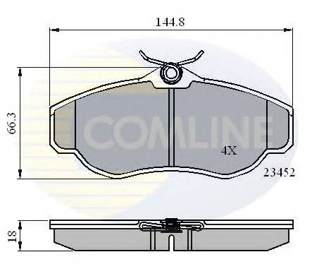 COMLINE CBP0162 Комплект тормозных колодок... COMLINE CBP0162 Комплект тормозных колодок...