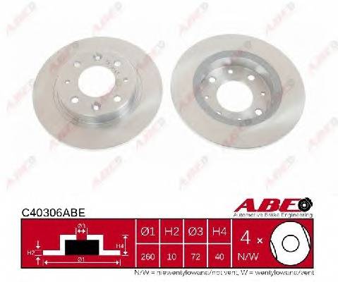 ABE C40306ABE Тормозной диск ABE C40306ABE Тормозной диск