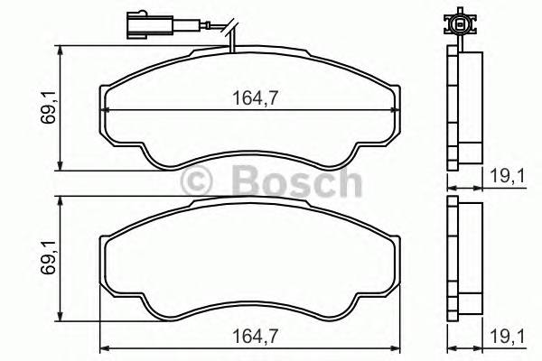 BOSCH 0 986 424 769 Комплект тормозных колодок...
