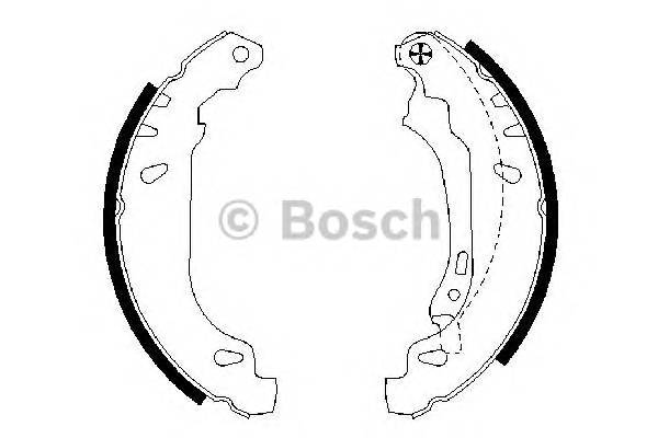 BOSCH 0 986 487 556 Комплект гальмівних колодо...