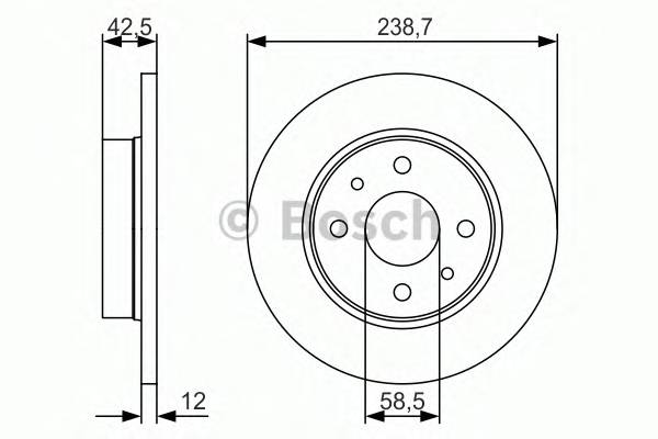 BOSCH 0986479R61 BOSCH Диск тормозной перед. VAZ ... BOSCH 0986479R61 BOSCH Диск тормозной перед. VAZ ...